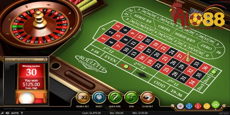 Cược roulette Alo-88 theo hàng hoặc chia dãy đôi